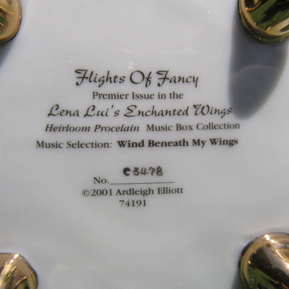 Lena Lui Liu Enchanted Wings Flights Of Fancy Butterfly Music Trinket Box - Picture 10 of 10